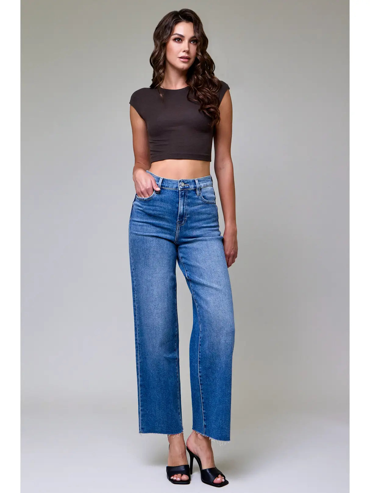 Hidden Logan Dad Jeans Dark Wash