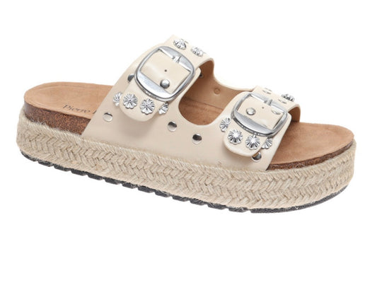 The Savannah Nude Studded Espadrille Platform Sandals 5