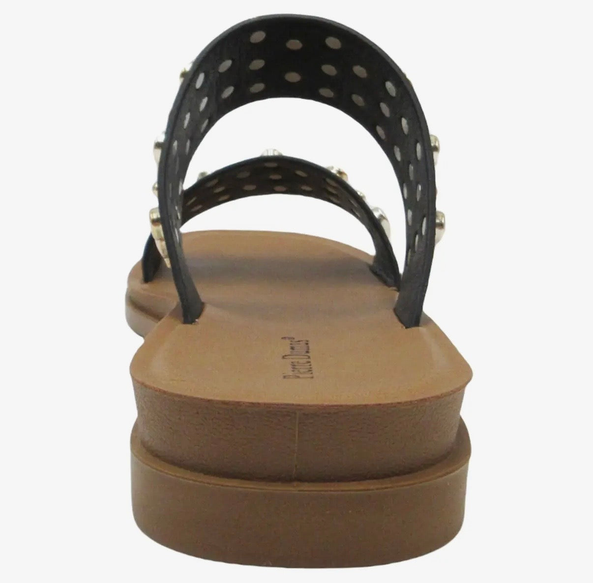 Pierre Dumas Caliso Black Slide Sandals