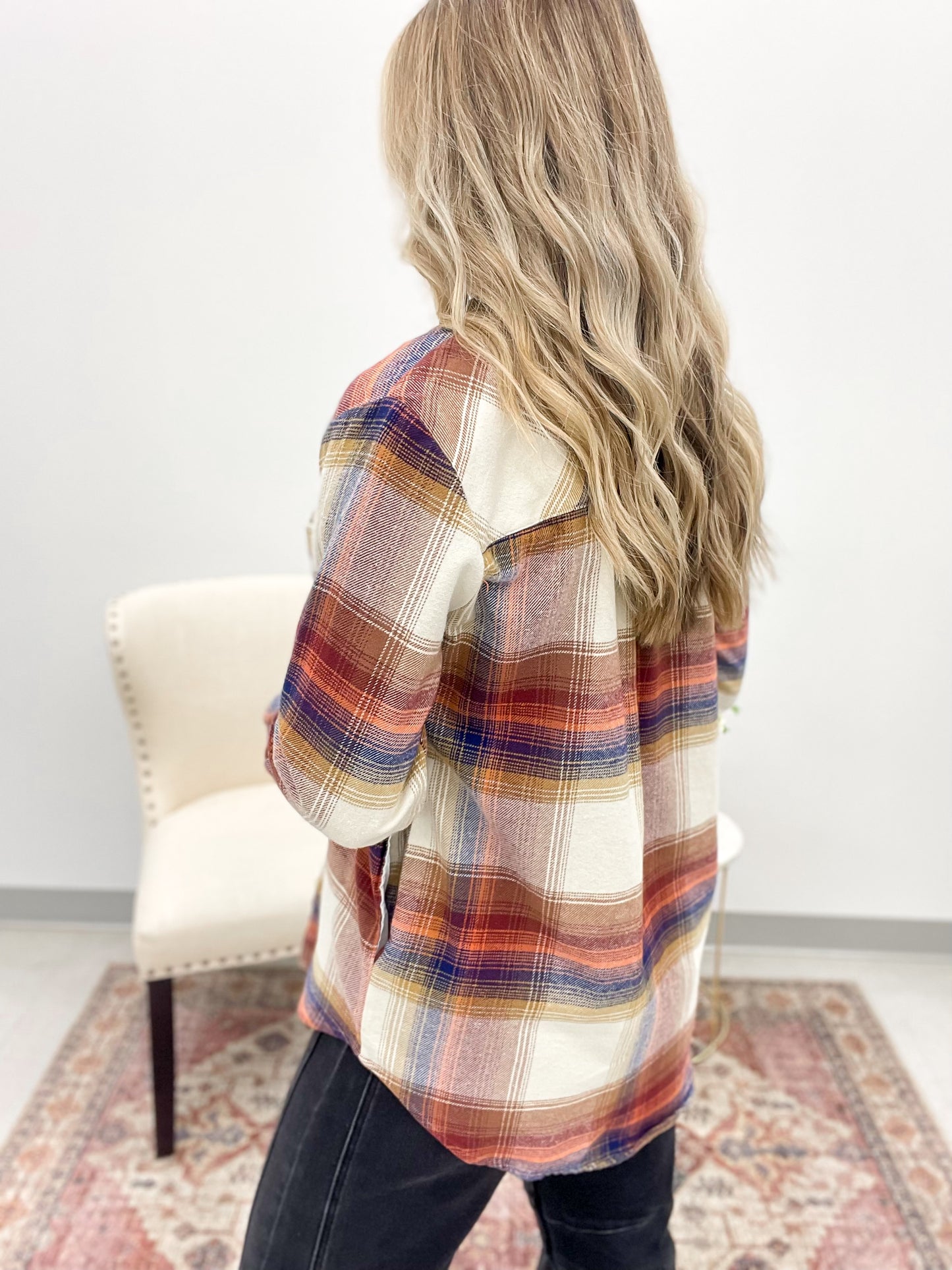 The Desiree Plaid Shirt Multi Ivory