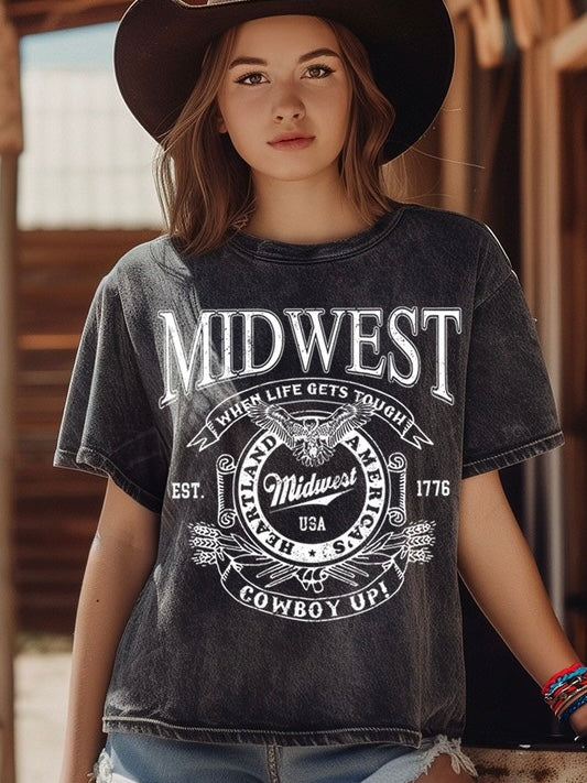 Midwest Mineral Wash Graphic Tee Black S-XL