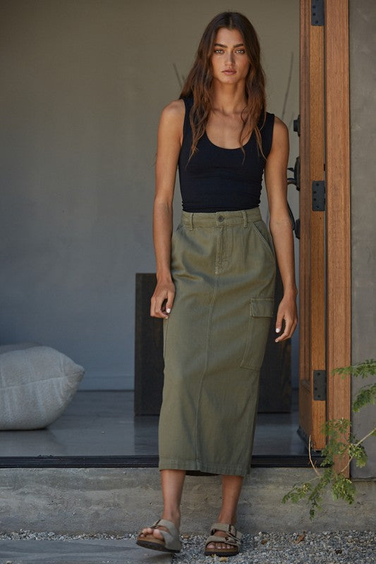 Audrey Double Layered Seamless Tank Black