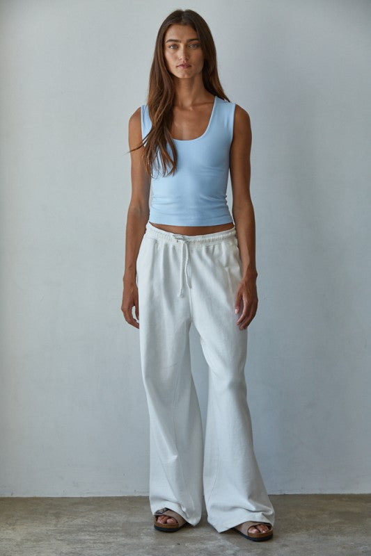 Audrey Double Layered Seamless Tank Bright Blue