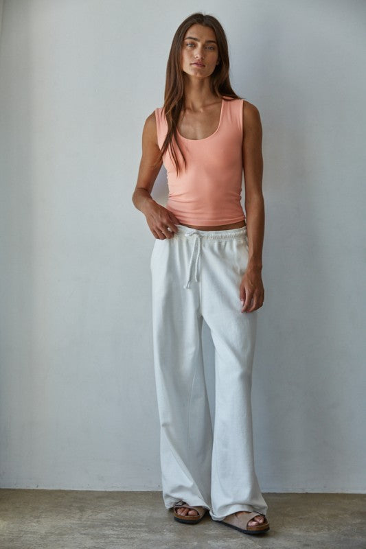 Audrey Double Layered Seamless Tank Peach Pink