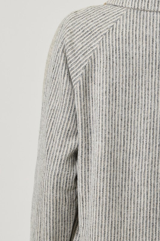 Wait For You Mixed Media Jacket Oatmeal