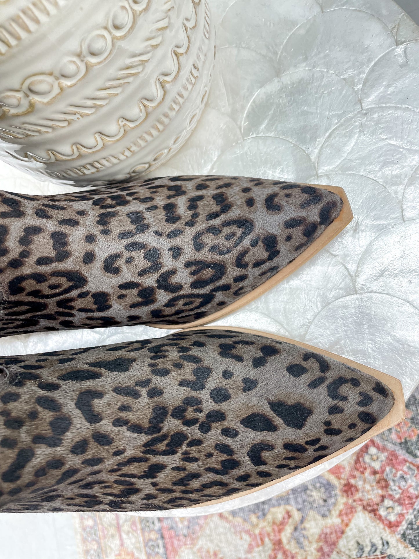 The Toni Gray Leopard Authentic Calf Hair Boots 6, 7.5, 8, 8.5
