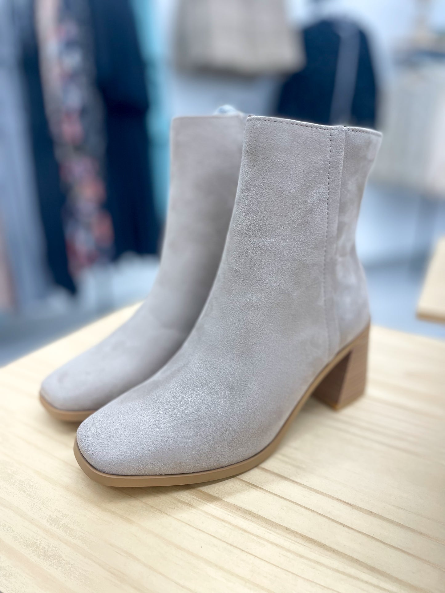 The Charlie Boots Taupe Suede 5.5