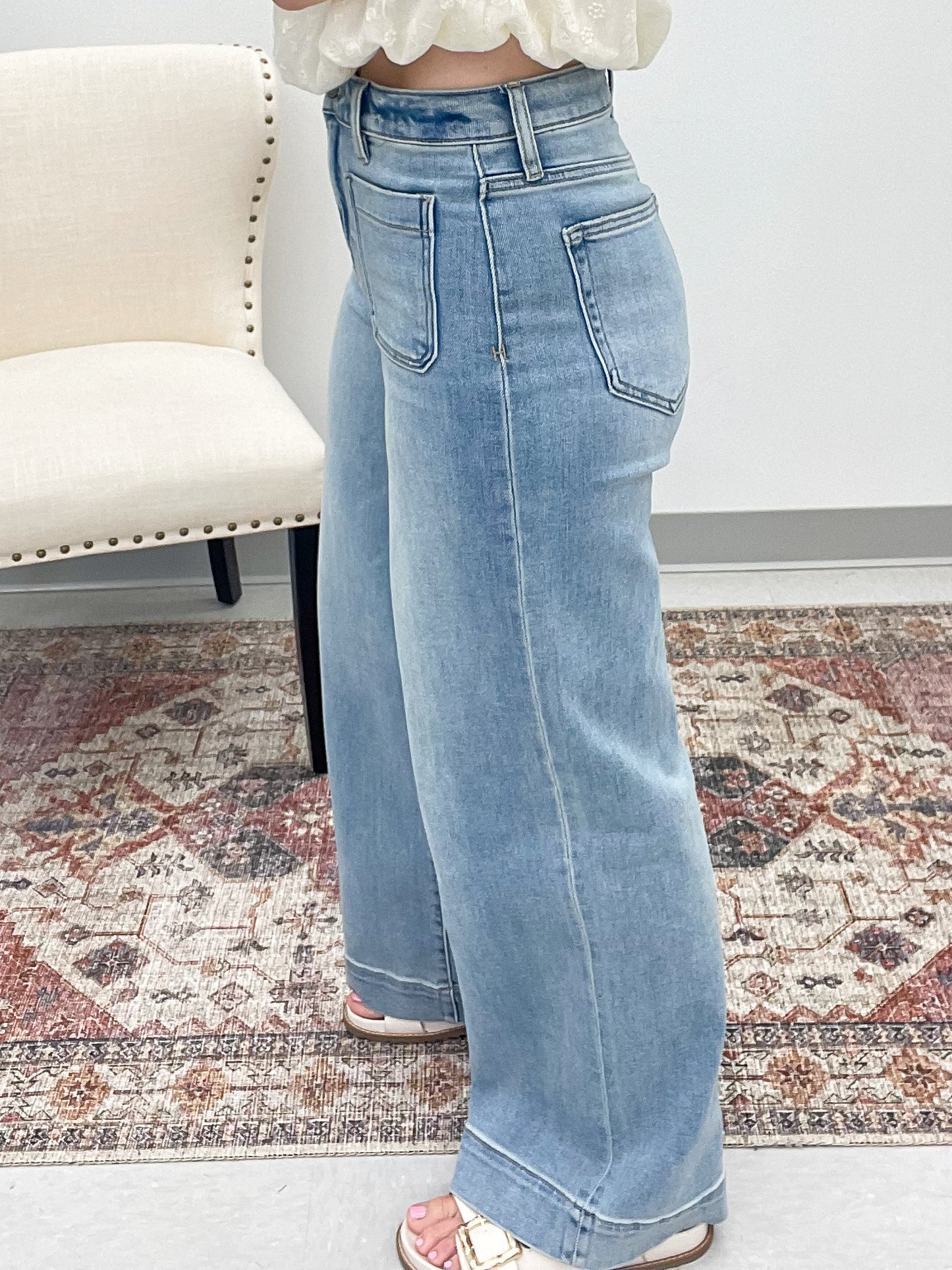 Hidden Nori Wide Leg Jeans Medium Wash