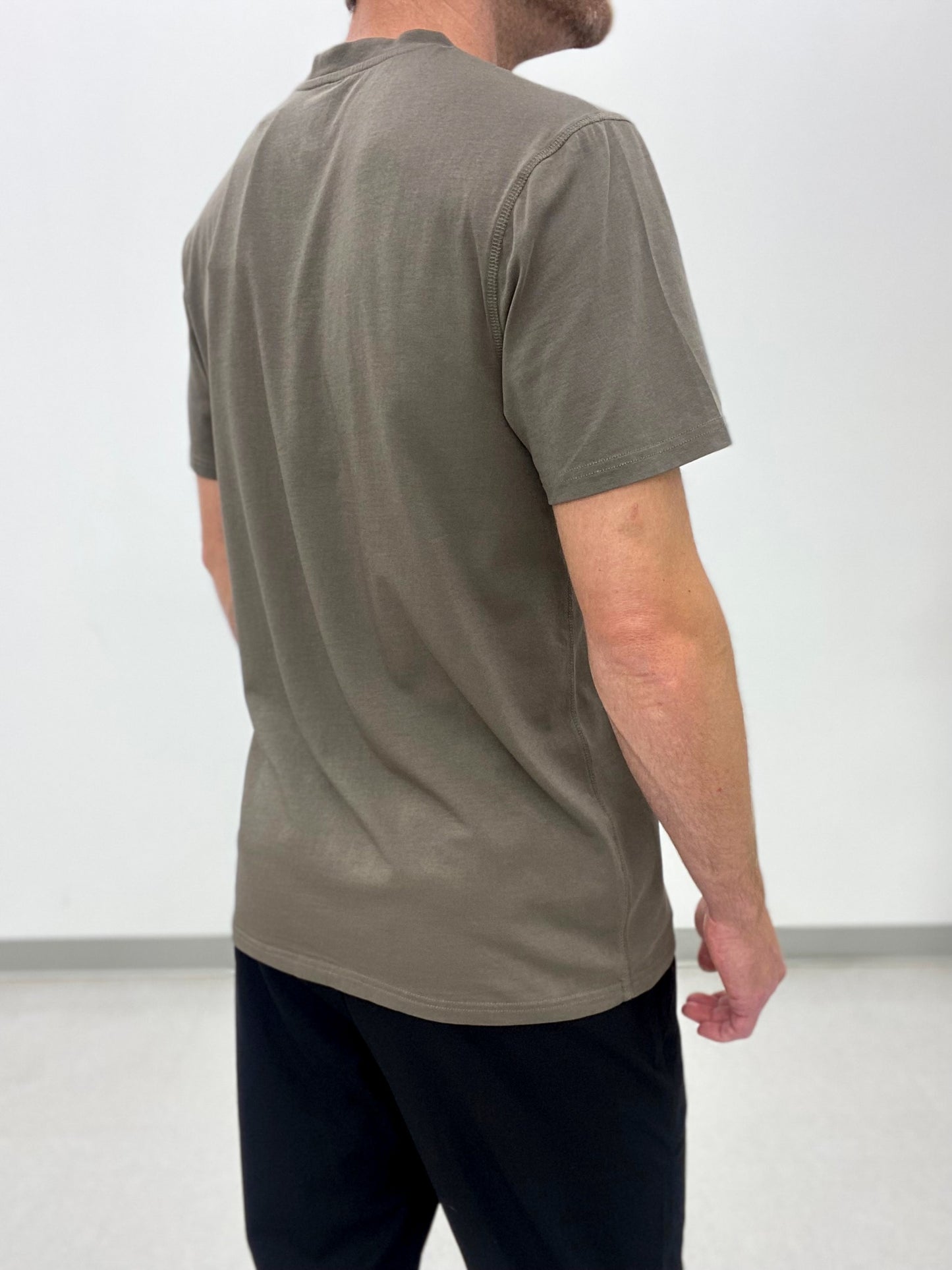 Olive Pima Cotton Blend Tee