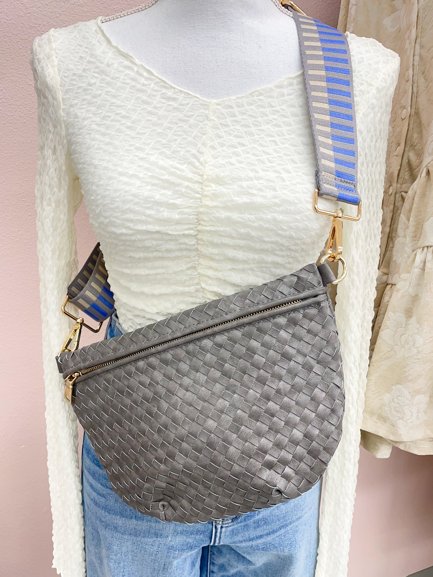 The Westlyn Woven Bum Bag Gray