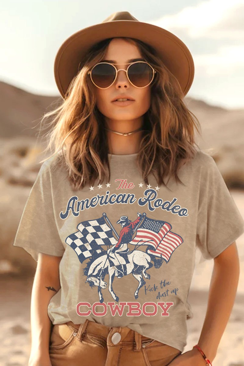The American Rodeo Mineral Wash Graphic Tee Taupe