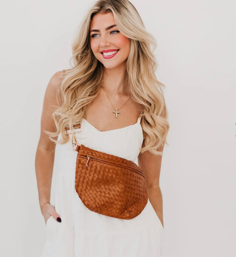 The Westlyn Woven Bum Bag Brown