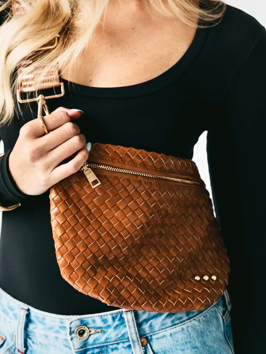 The Westlyn Woven Bum Bag Brown