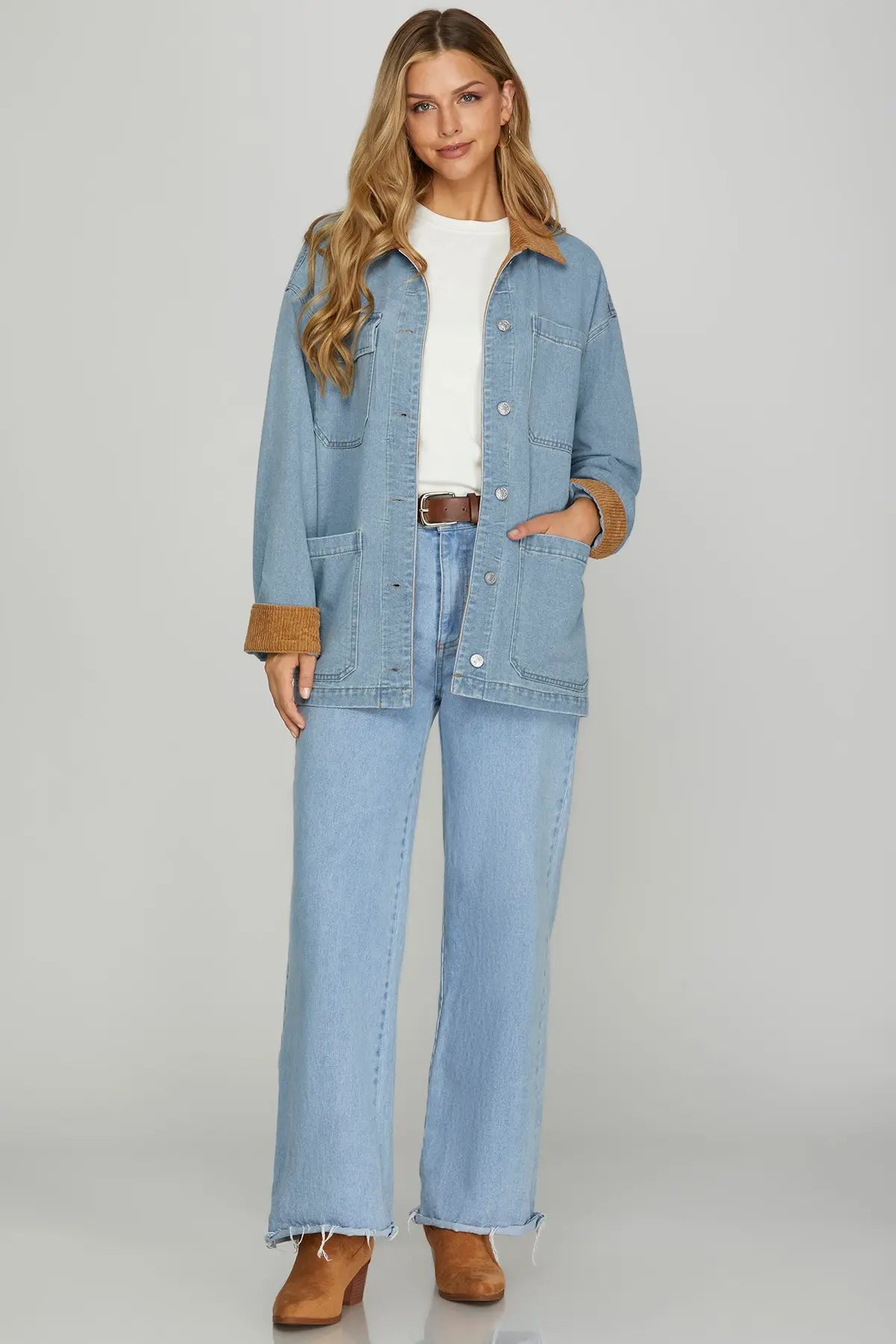 Trendsetter Washed Barn Jacket Light Denim
