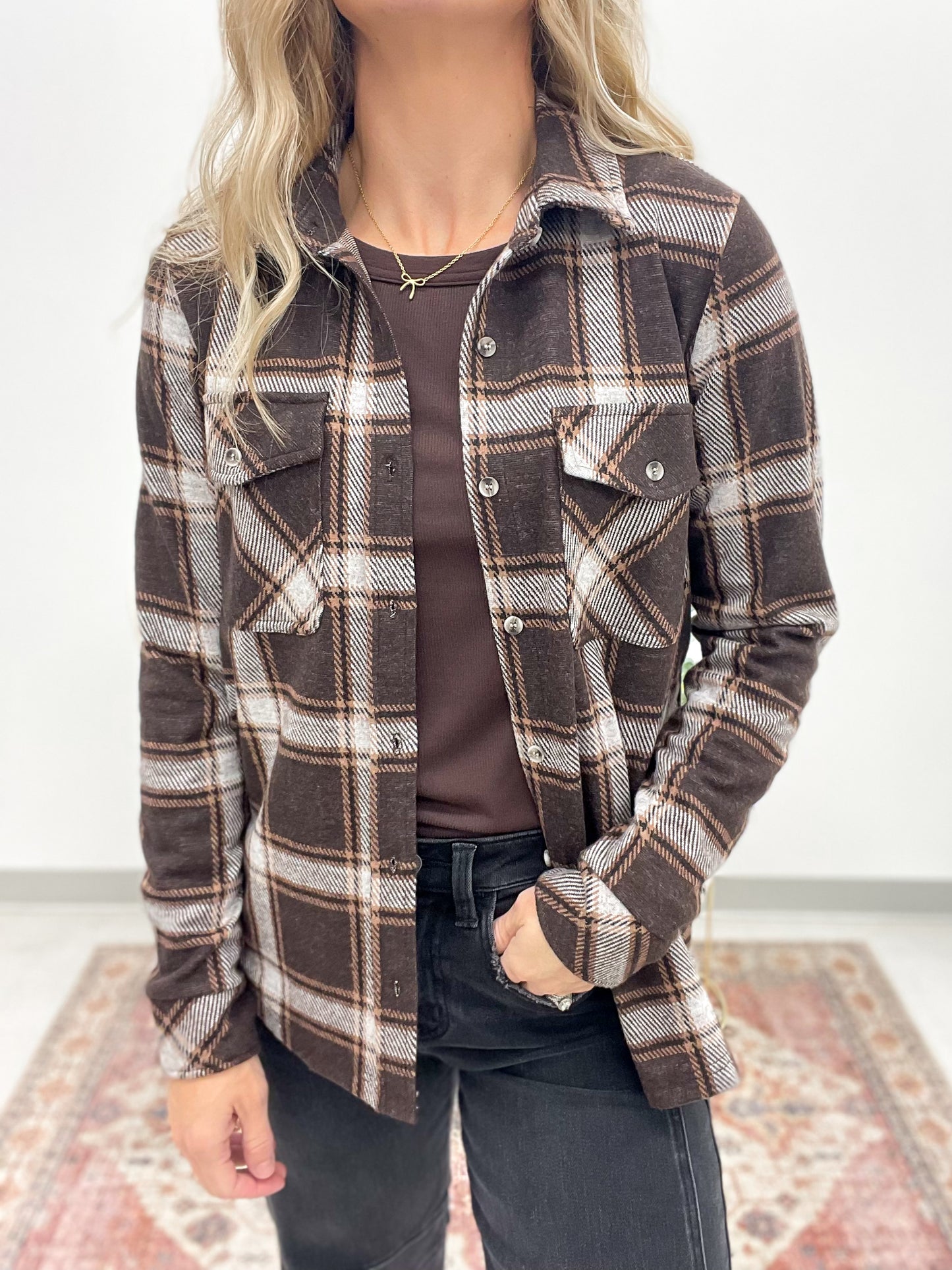 The Cassian Shirt Coffee Plaid