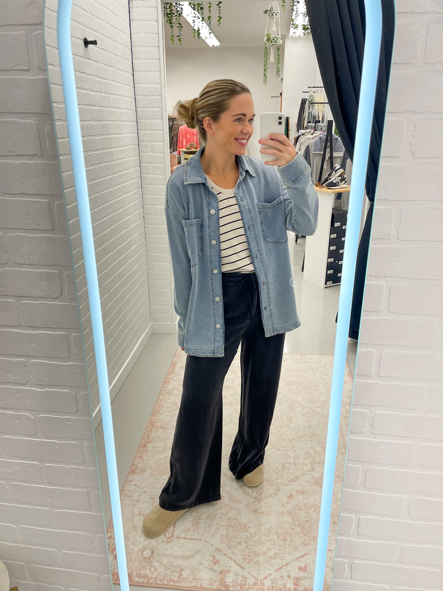 Just In Time Soft Shirt Jacket Denim Blue