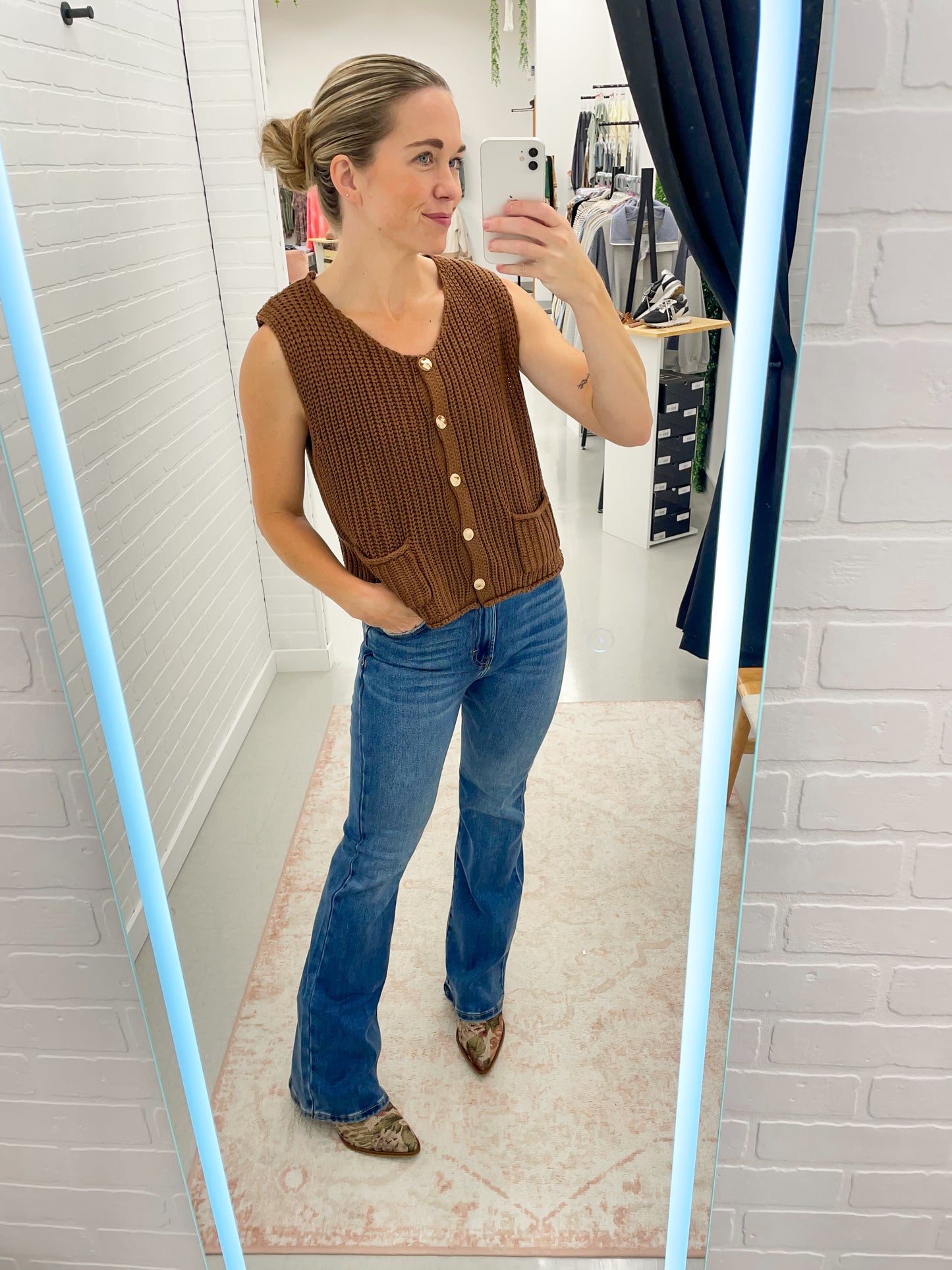 Her Moment Chunky Sweater Vest Cocoa