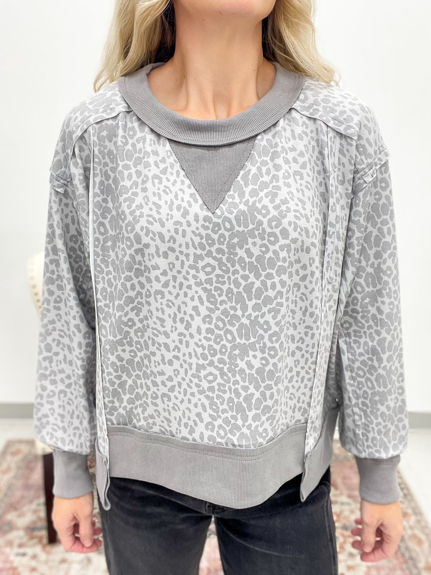 No Wonder Edgy Leopard Print Knit Top S-3X