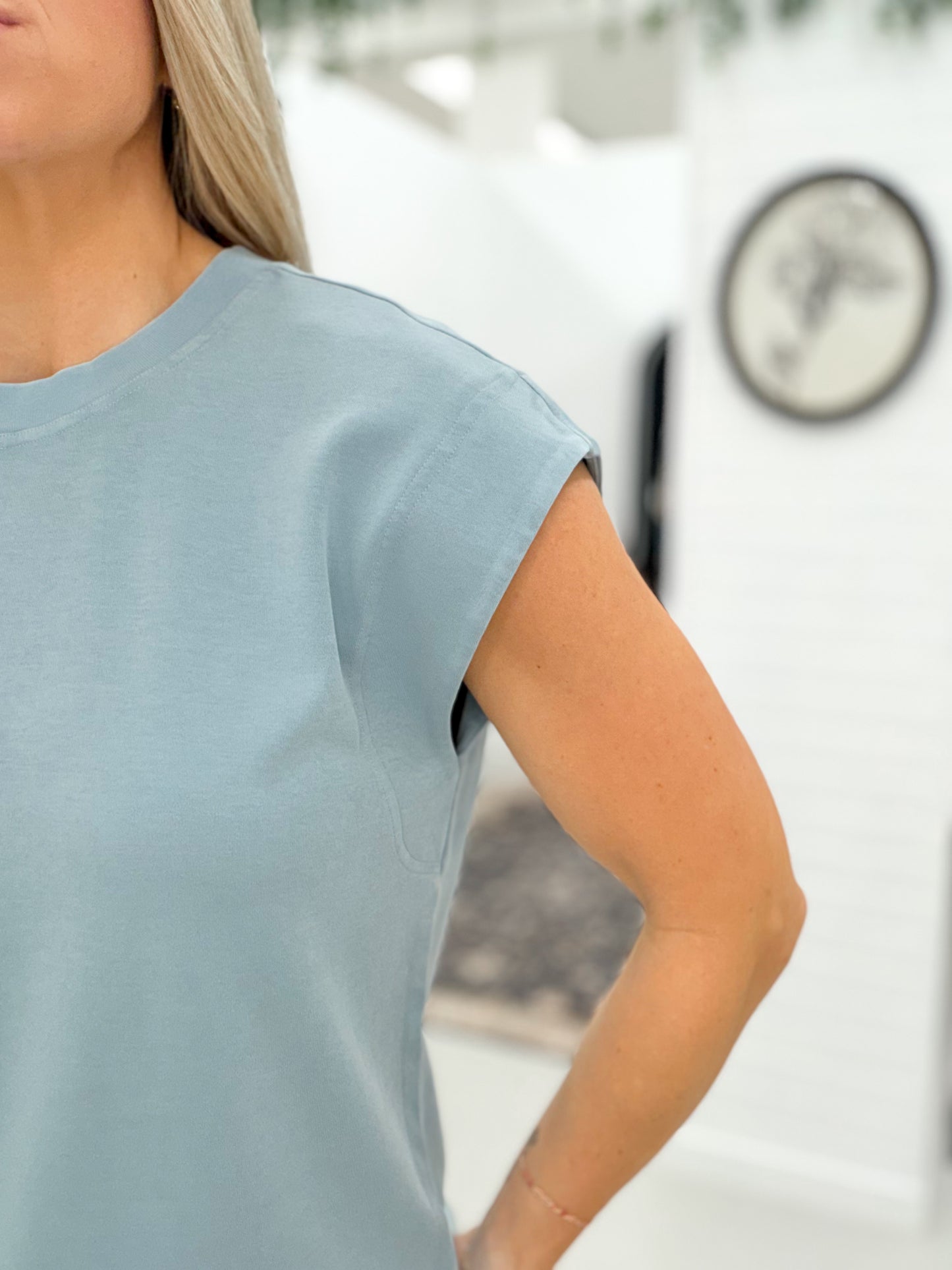 The Bella Tee Dusty Blue