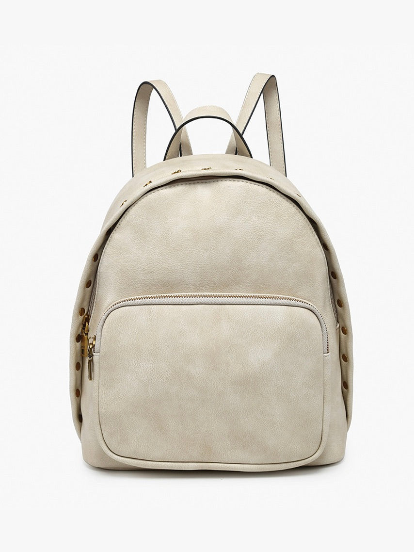 The Sariya Studded Backpack Off White