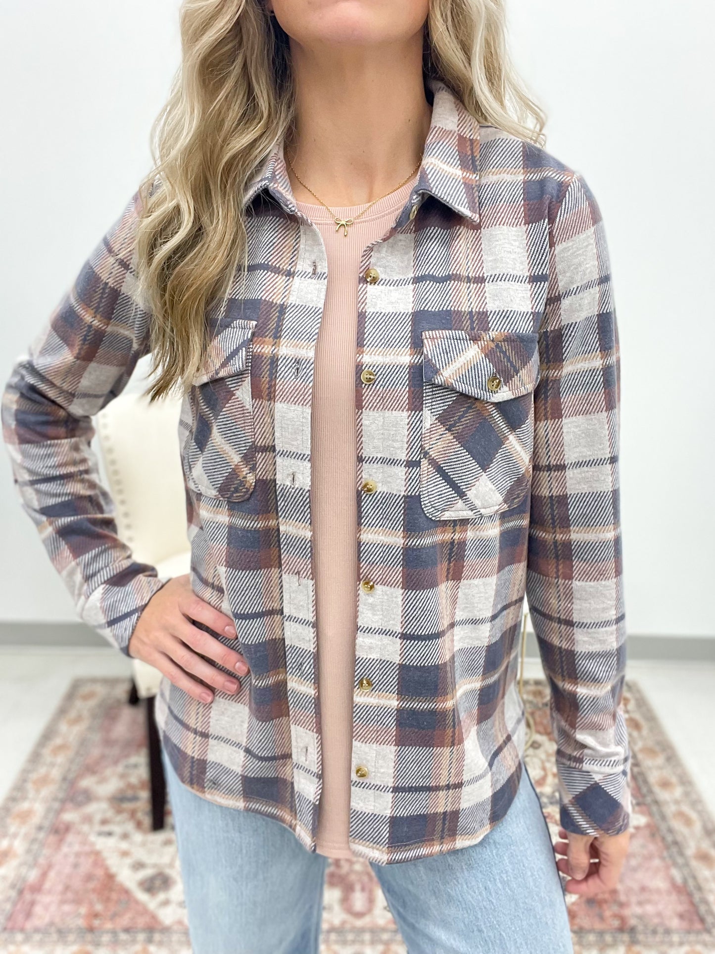 The Cassian Shirt Vintage Indigo Plaid