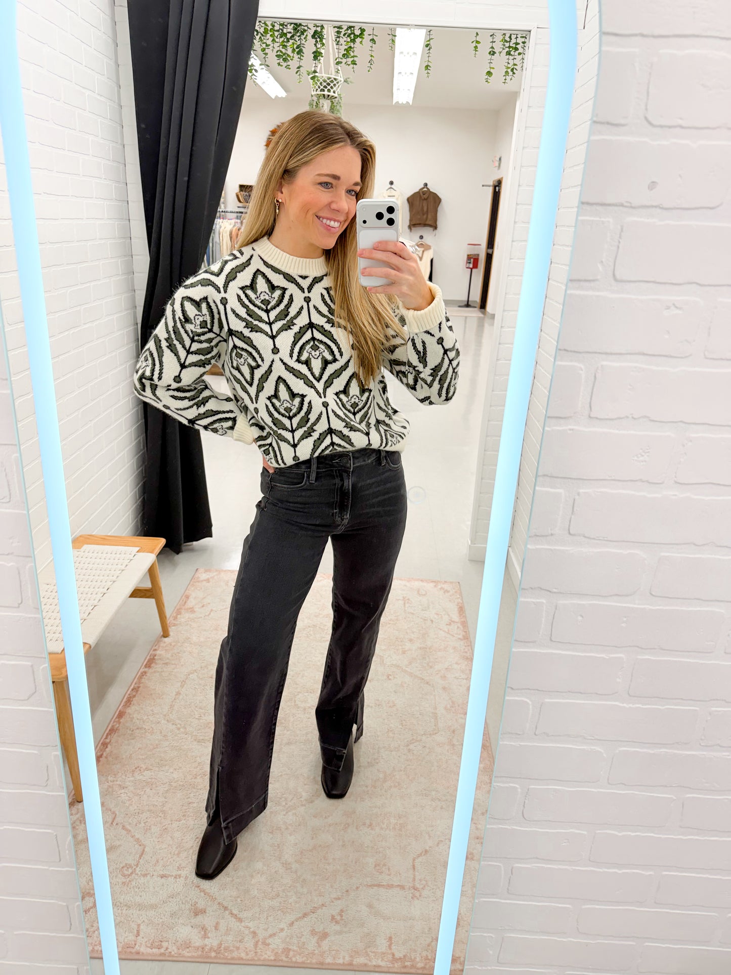 Hidden High Rise Ella Classic Straight Jeans Faded Black