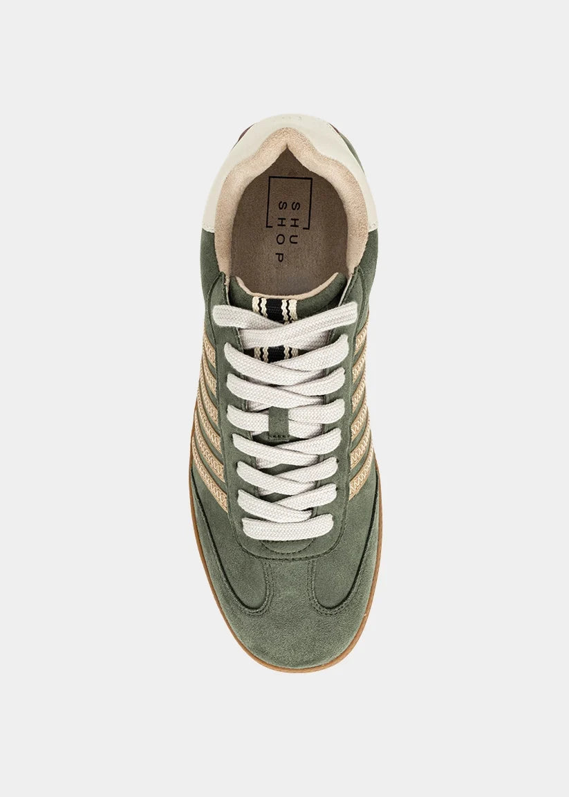 The Stevie Sneakers Olive Suede