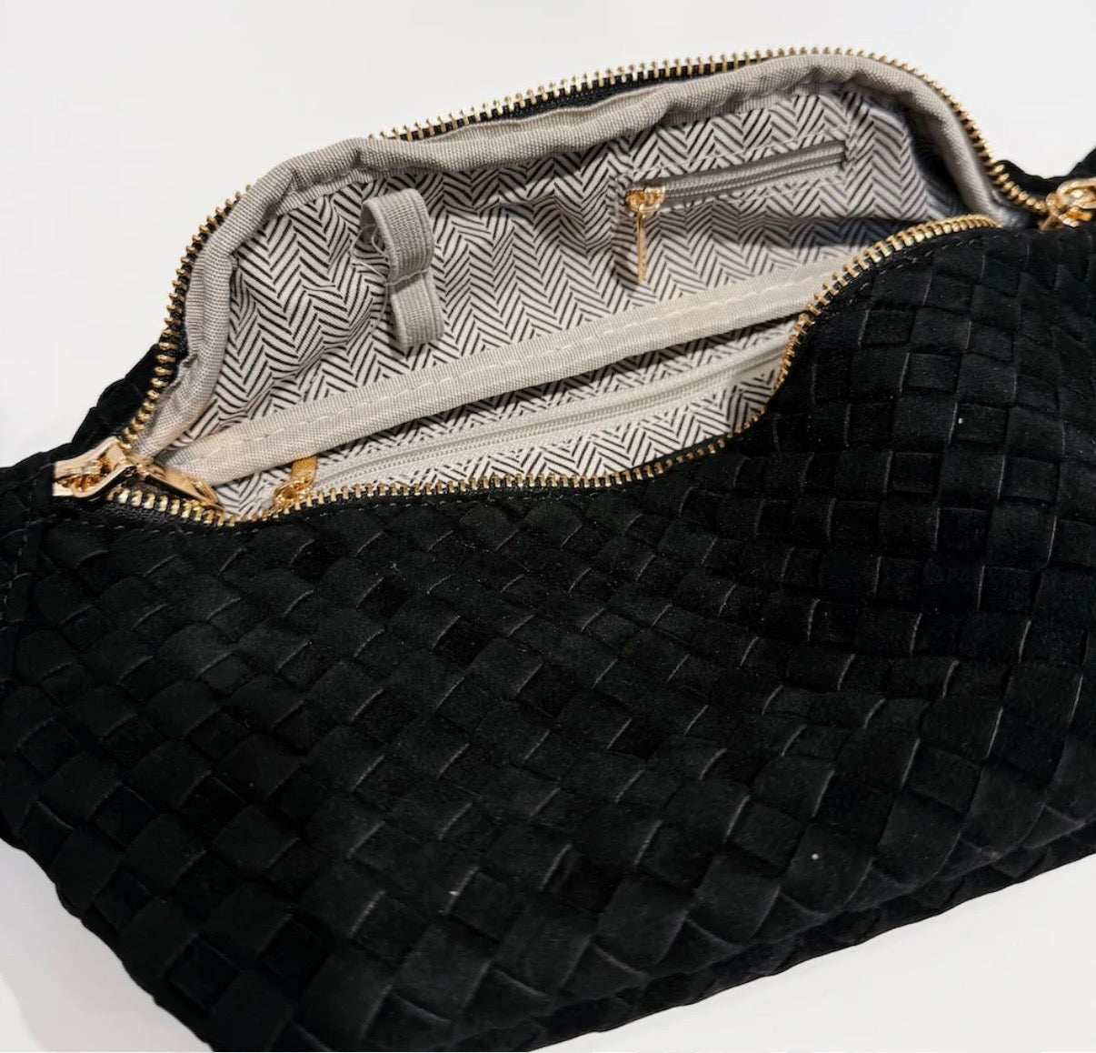 The Susie Suede Bum Bag Black