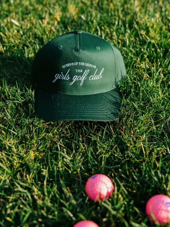Queen Of The Greens Golf Club Hat Dark Green