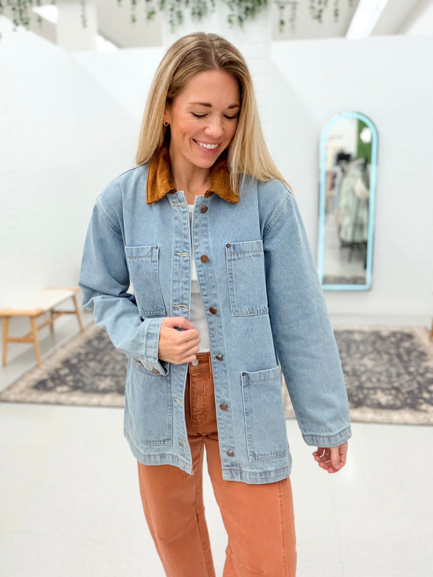 The Lexi Denim Barn Jacket Medium Wash