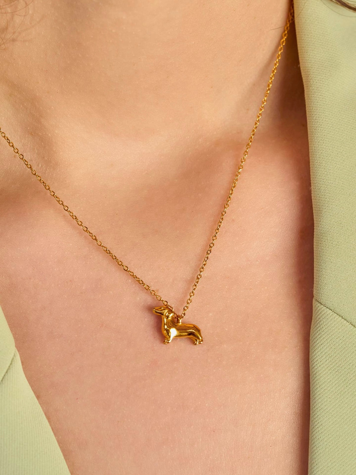 Dachshund 18K Gold Plated Necklace
