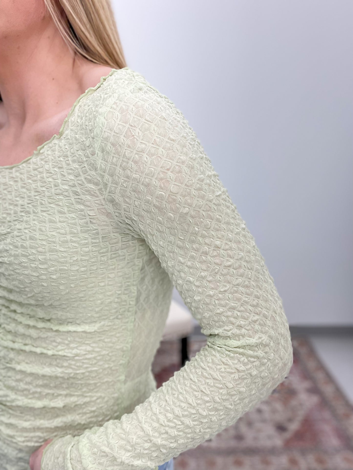 Laila Cinched Bodycon Top Green Tea XS-XL