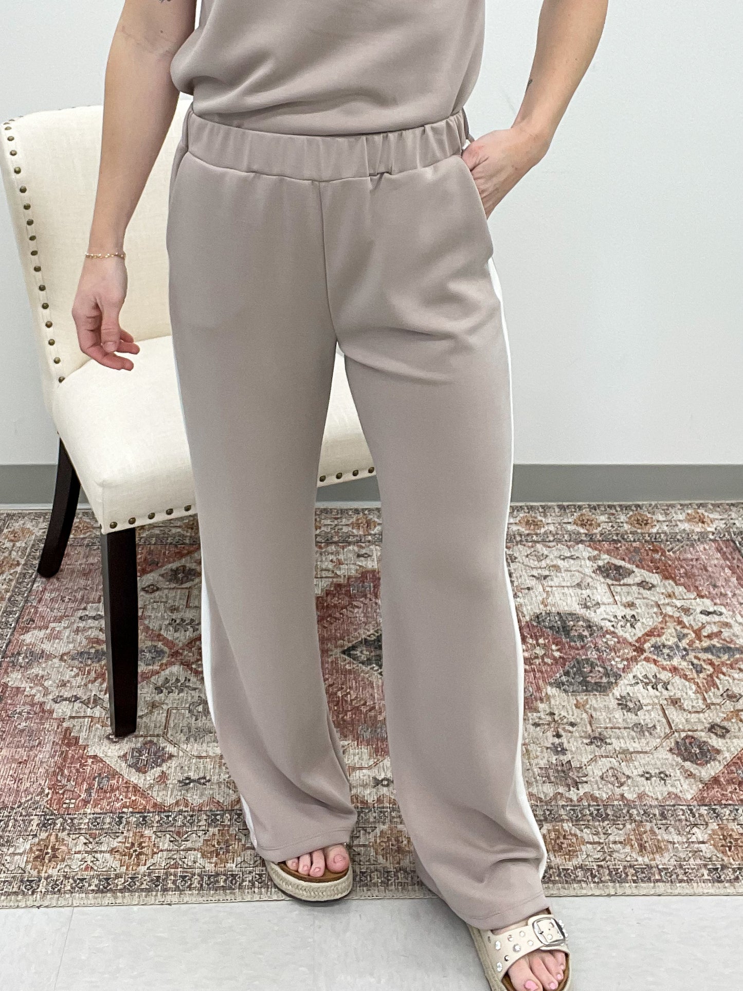 Full Swing Modal Track Pants Taupe