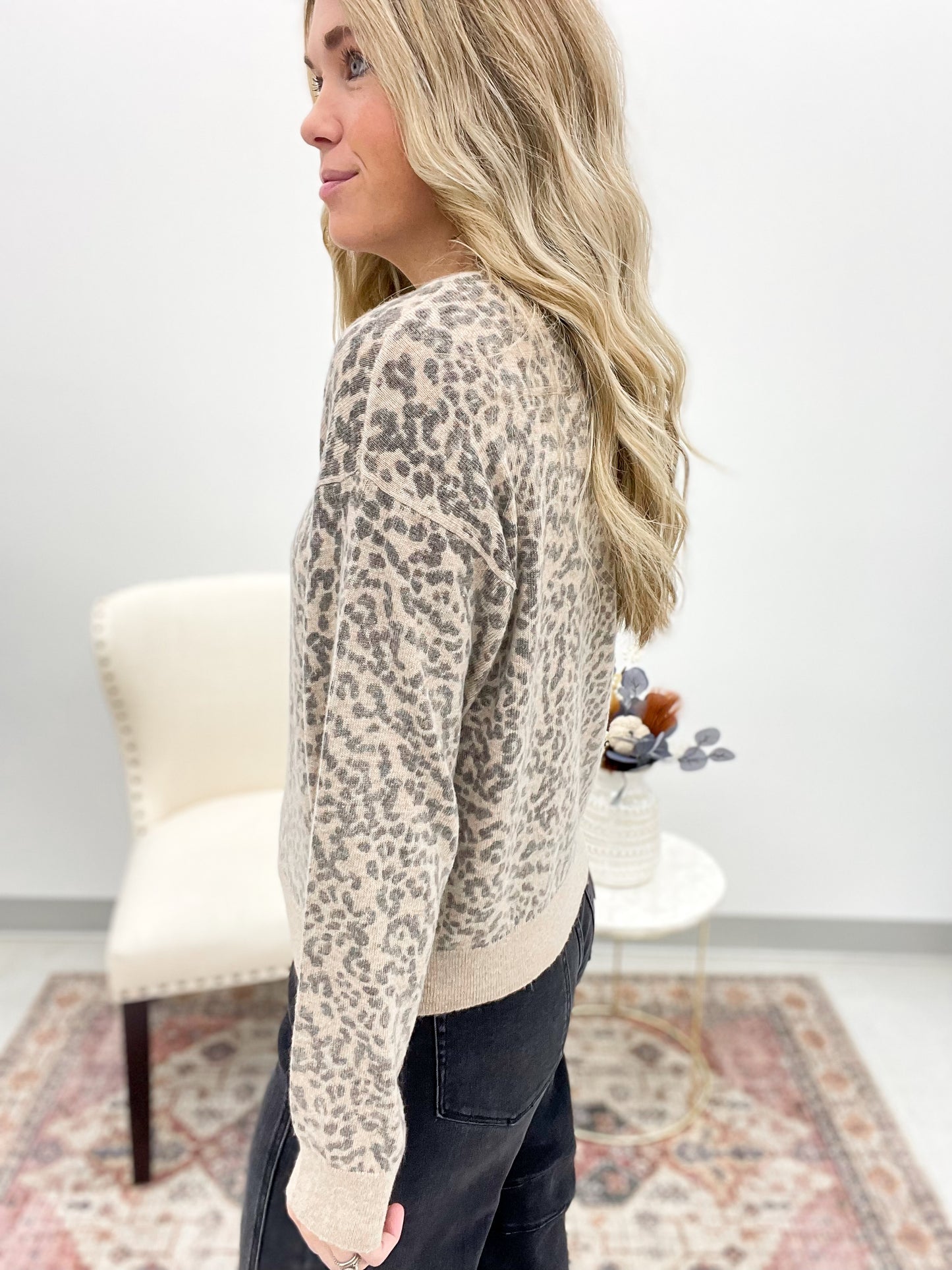 The Tanner Leopard Sweater