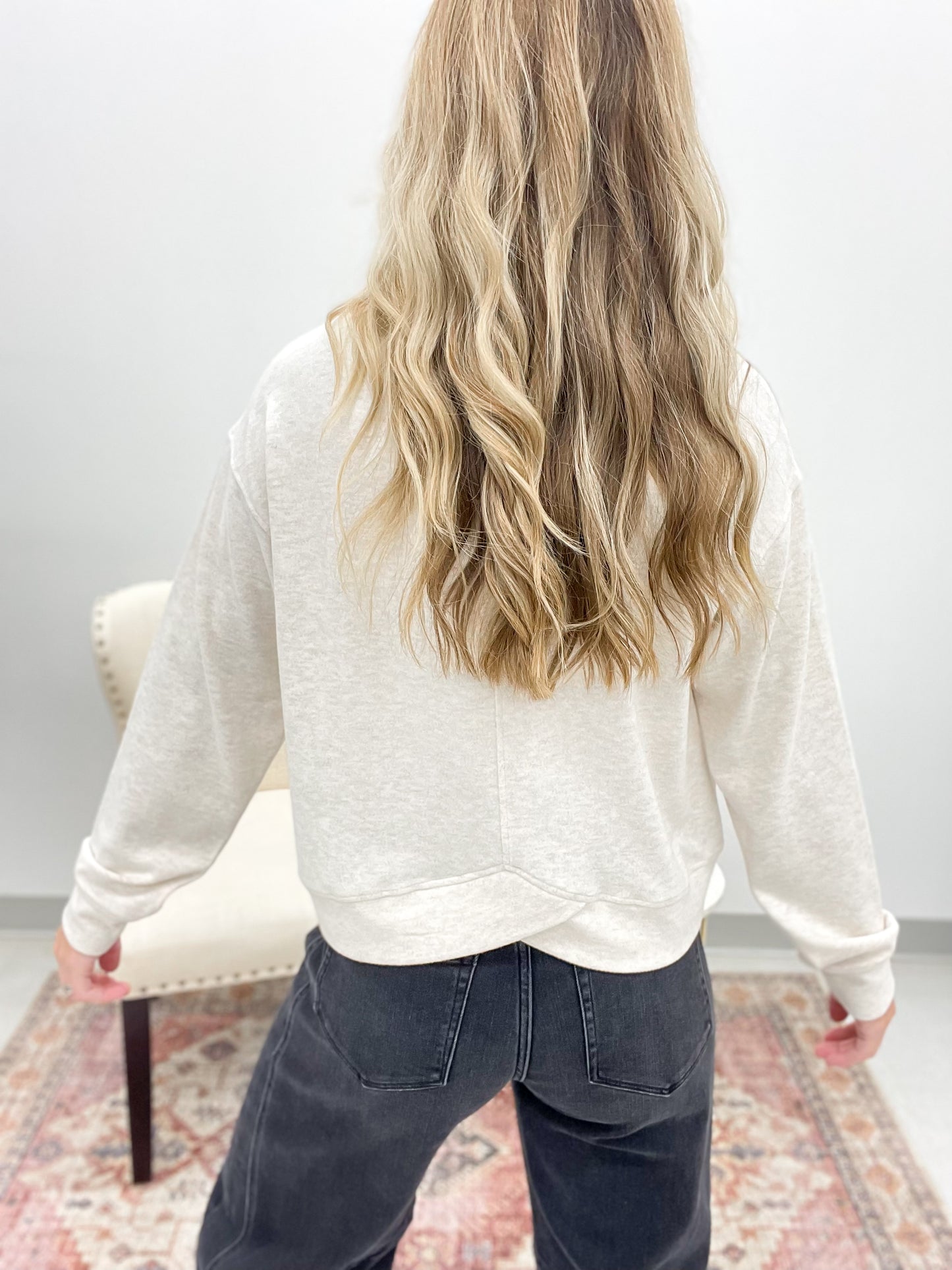 Dream Knit Janie Top Heather Oatmeal