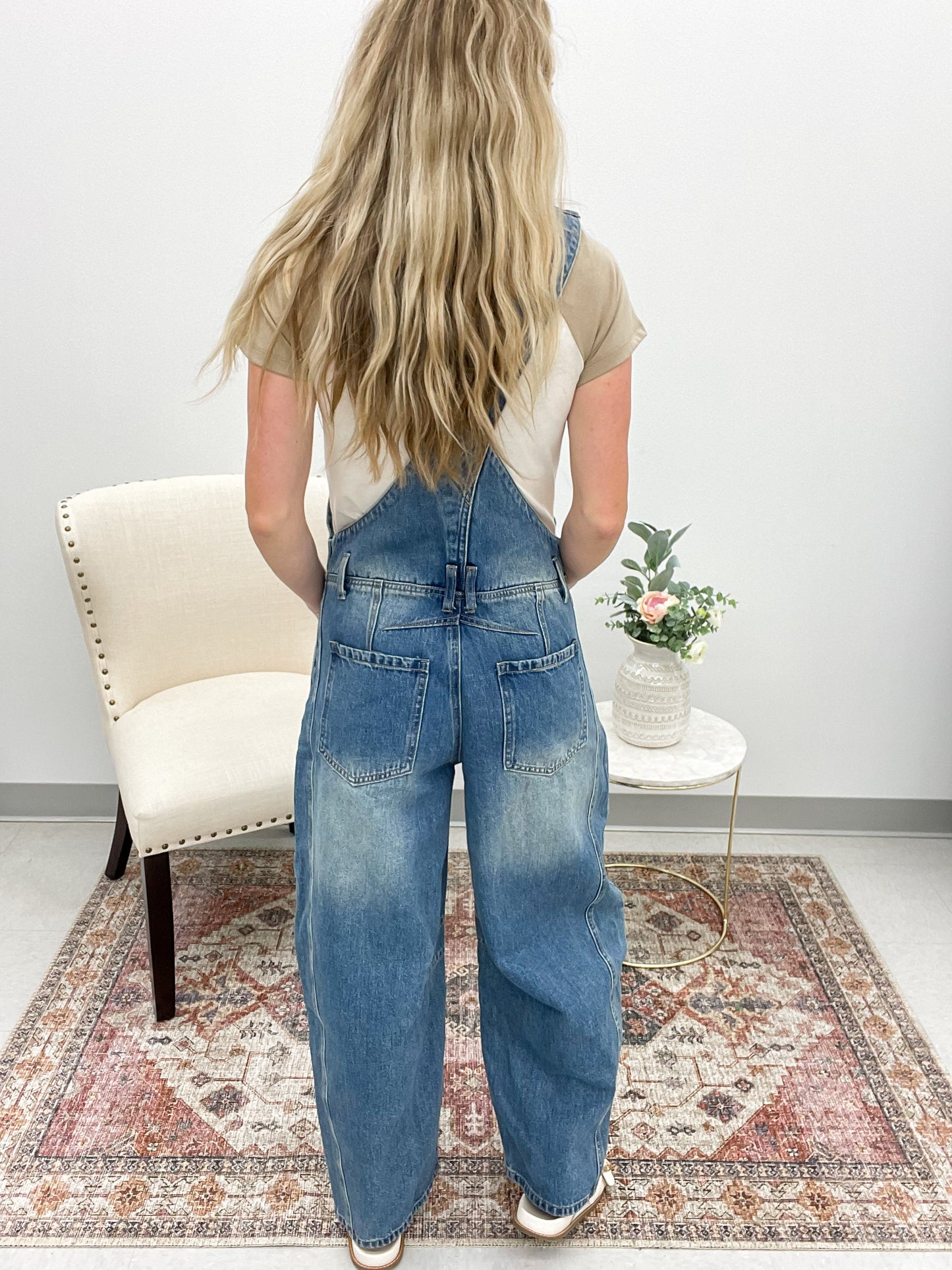 Lady Luck Denim Barrel Overalls S-XL