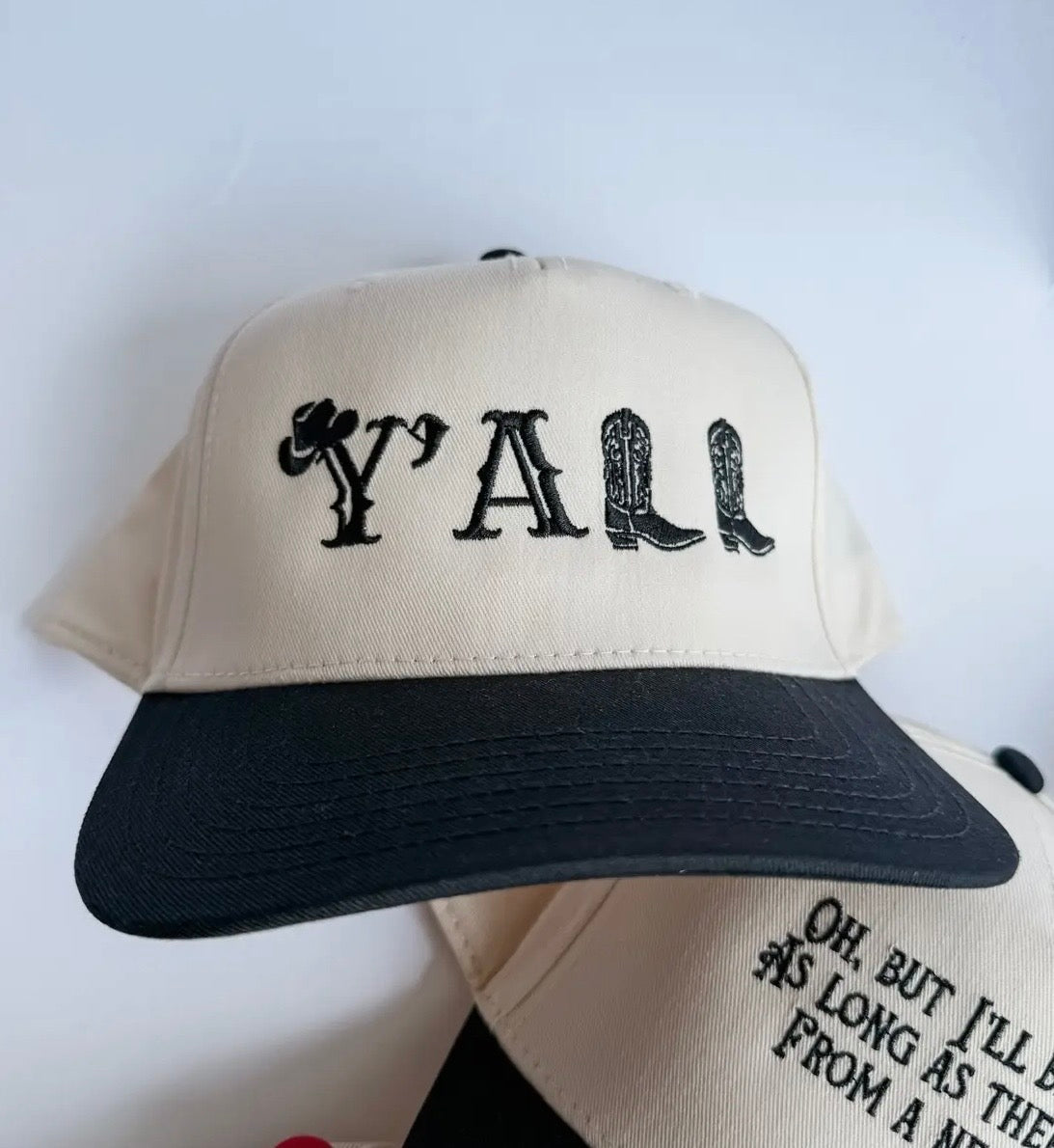 Y'all Cowgirl Hat Black/Cream