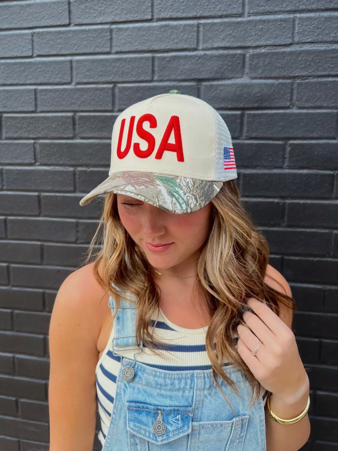 USA Vintage Camo Brim Hat