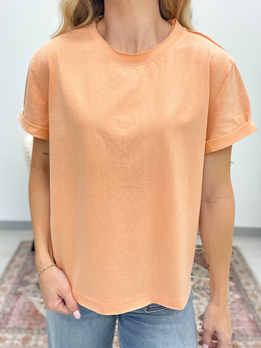The Mali Short Sleeve Tee Peaches
