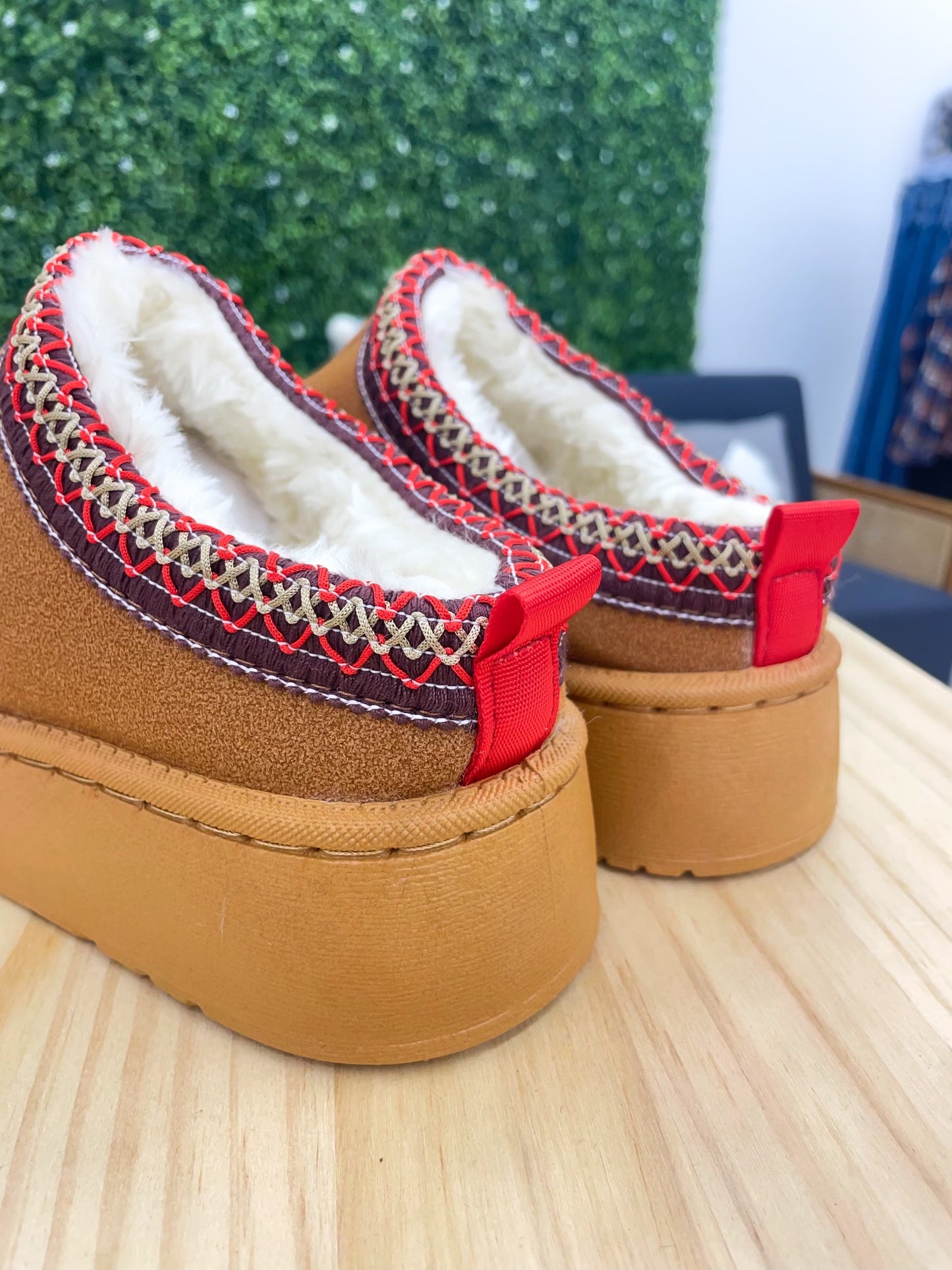 Here For It Suede Slippers Cognac