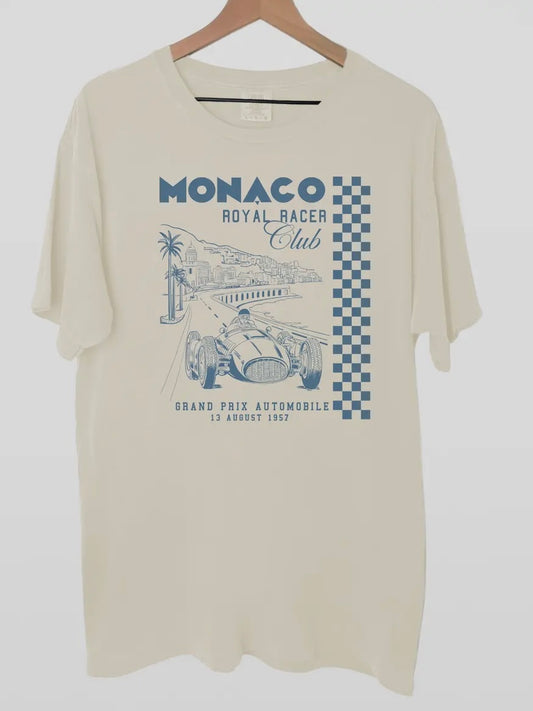 Monaco Royal Racer Club Graphic Tee Cream S-2X