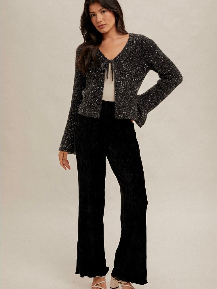 Seasons Bring Crinkle Velvet Pants Black Large