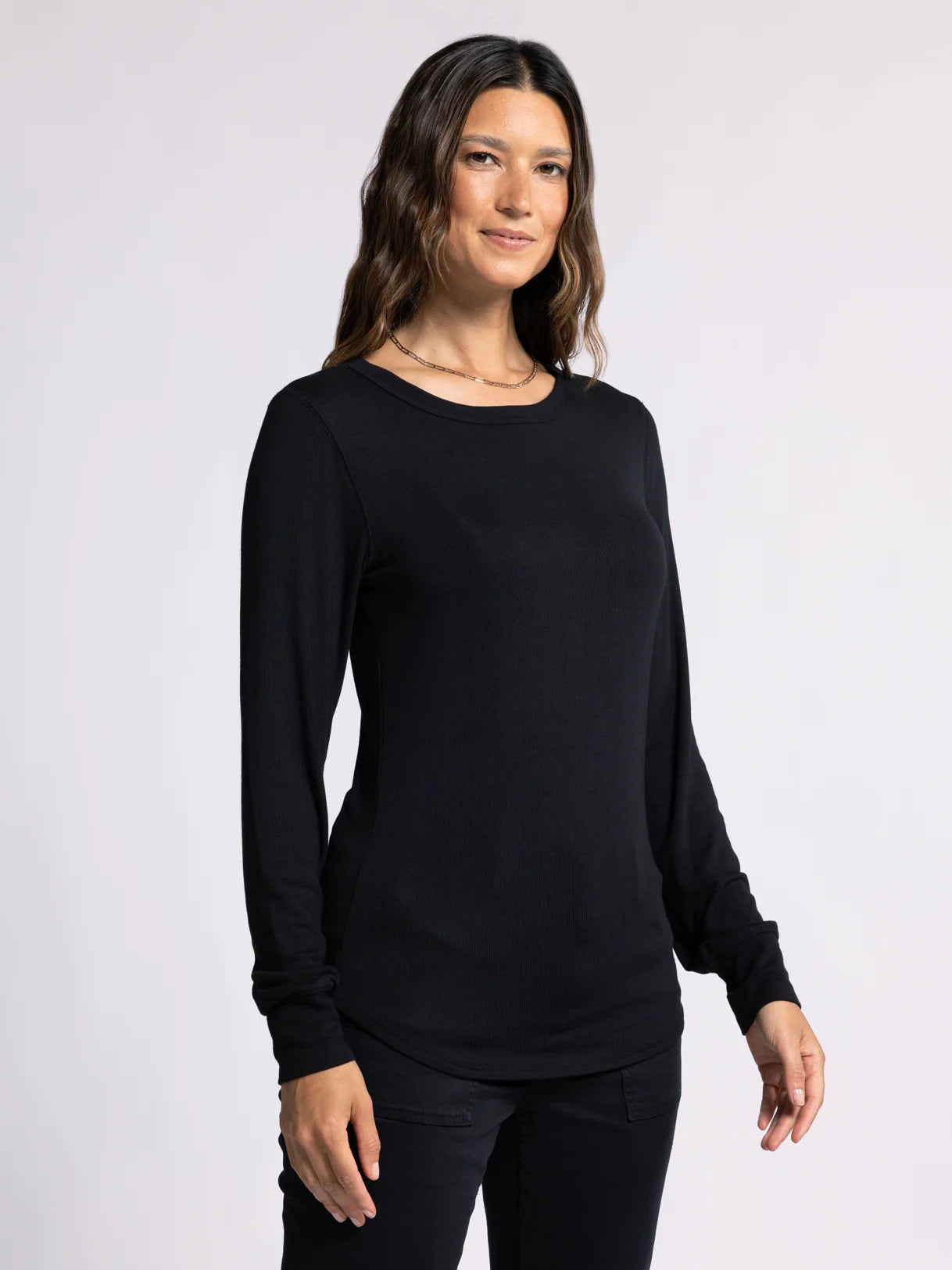 The Stacy Ribbed Top Black