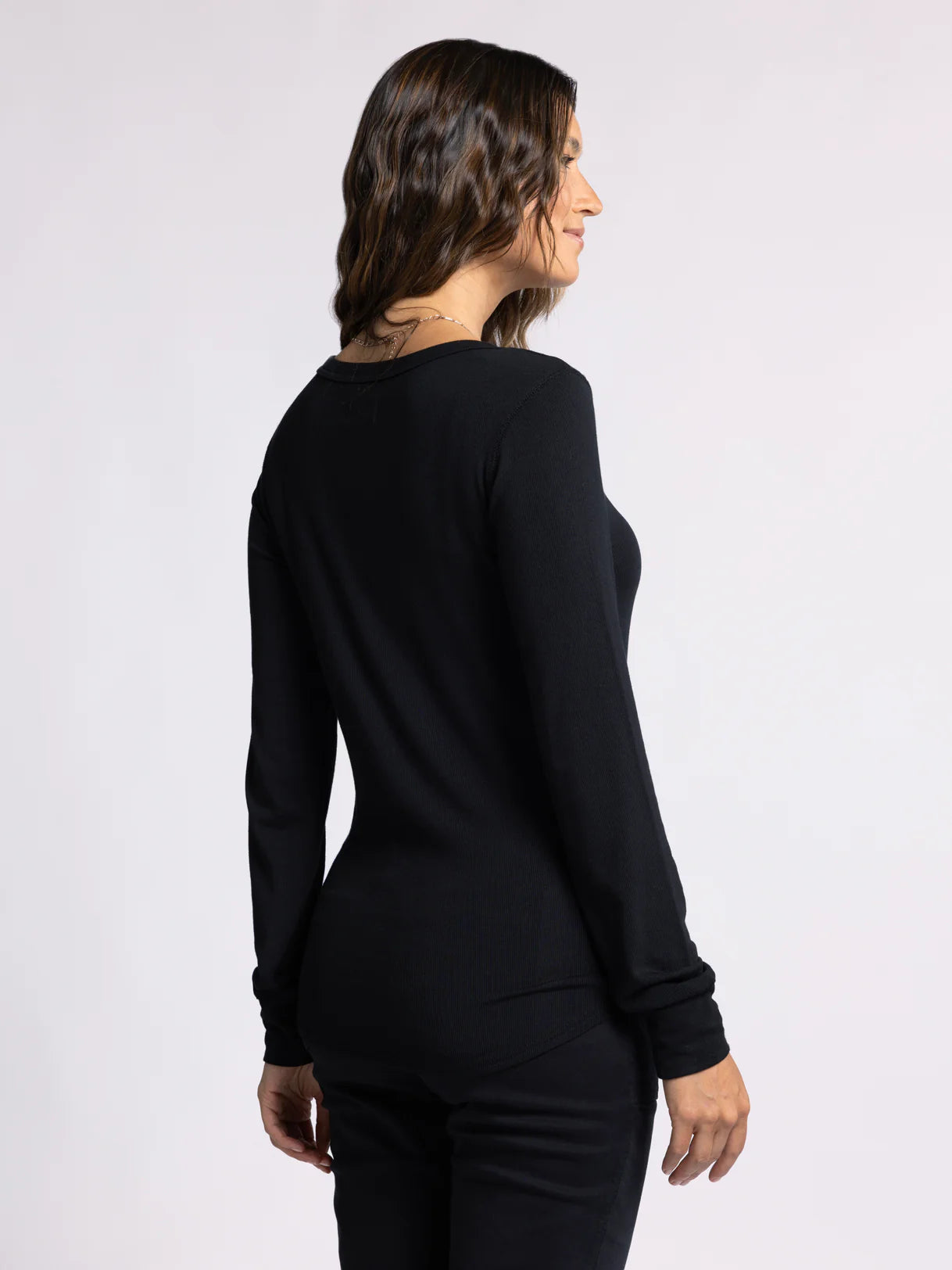 The Stacy Ribbed Top Black
