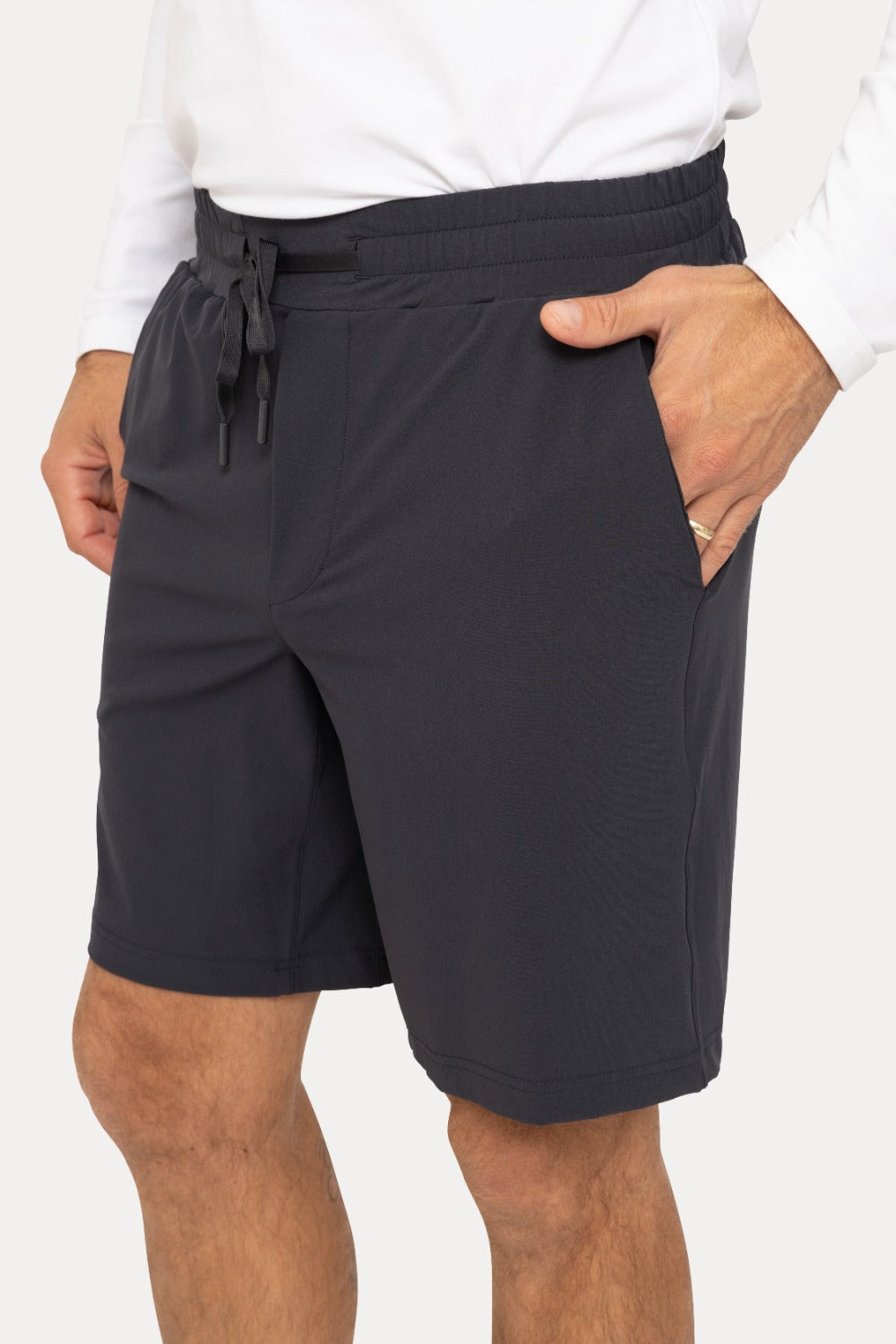 Men's Active Drawstring Shorts With Pockets Black