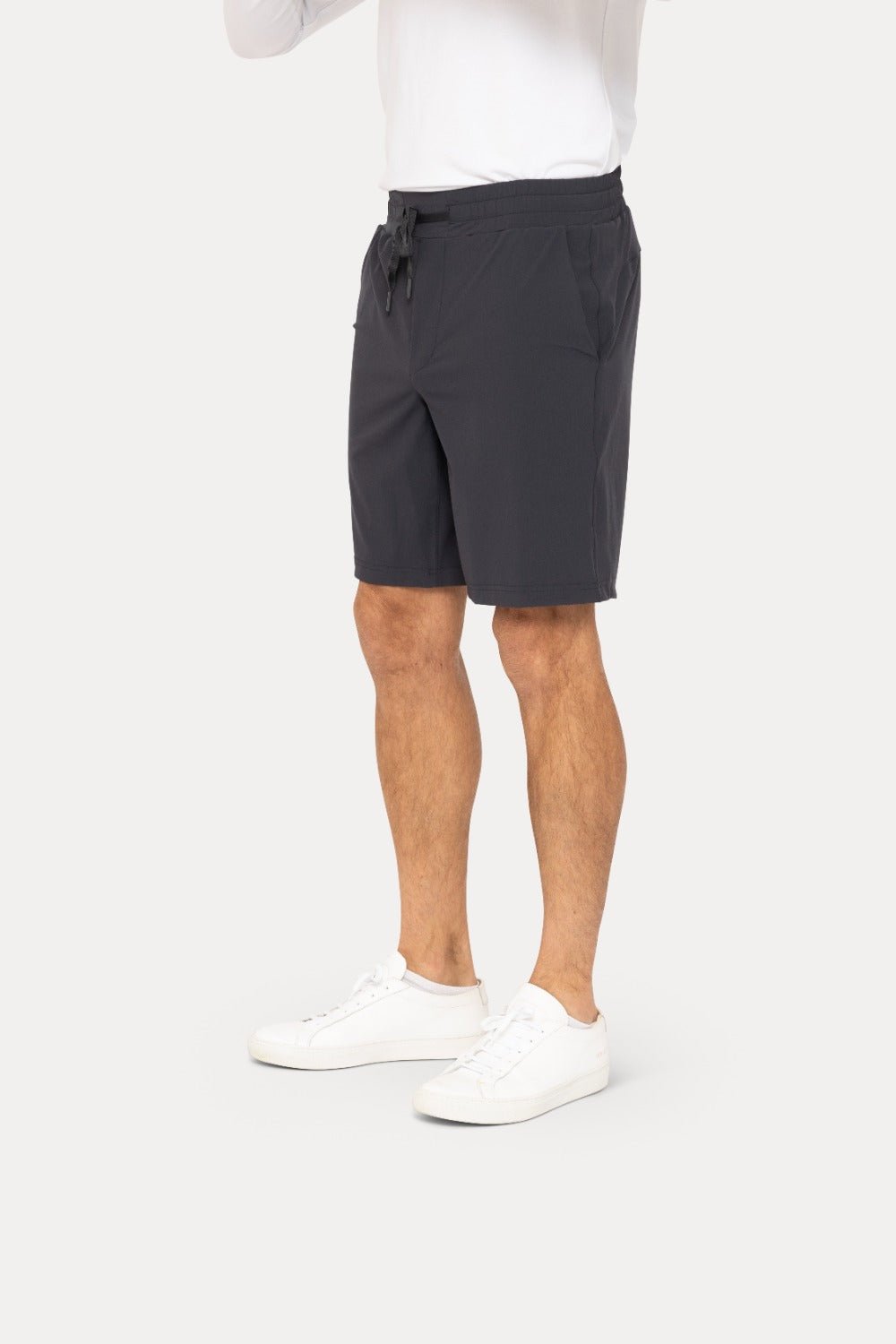 Men's Active Drawstring Shorts With Pockets Black