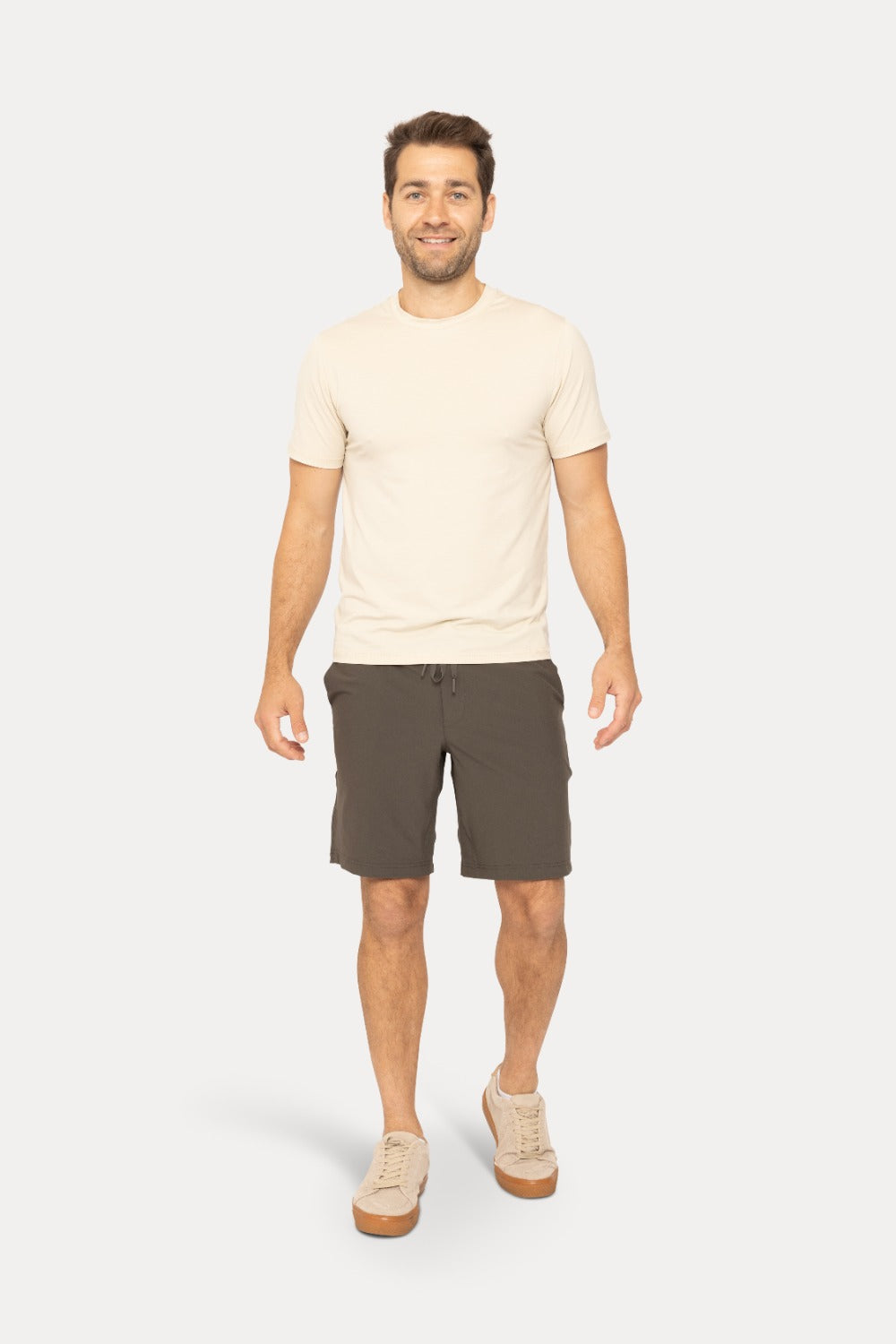 Men's Active Drawstring Shorts With Pockets Black Olive