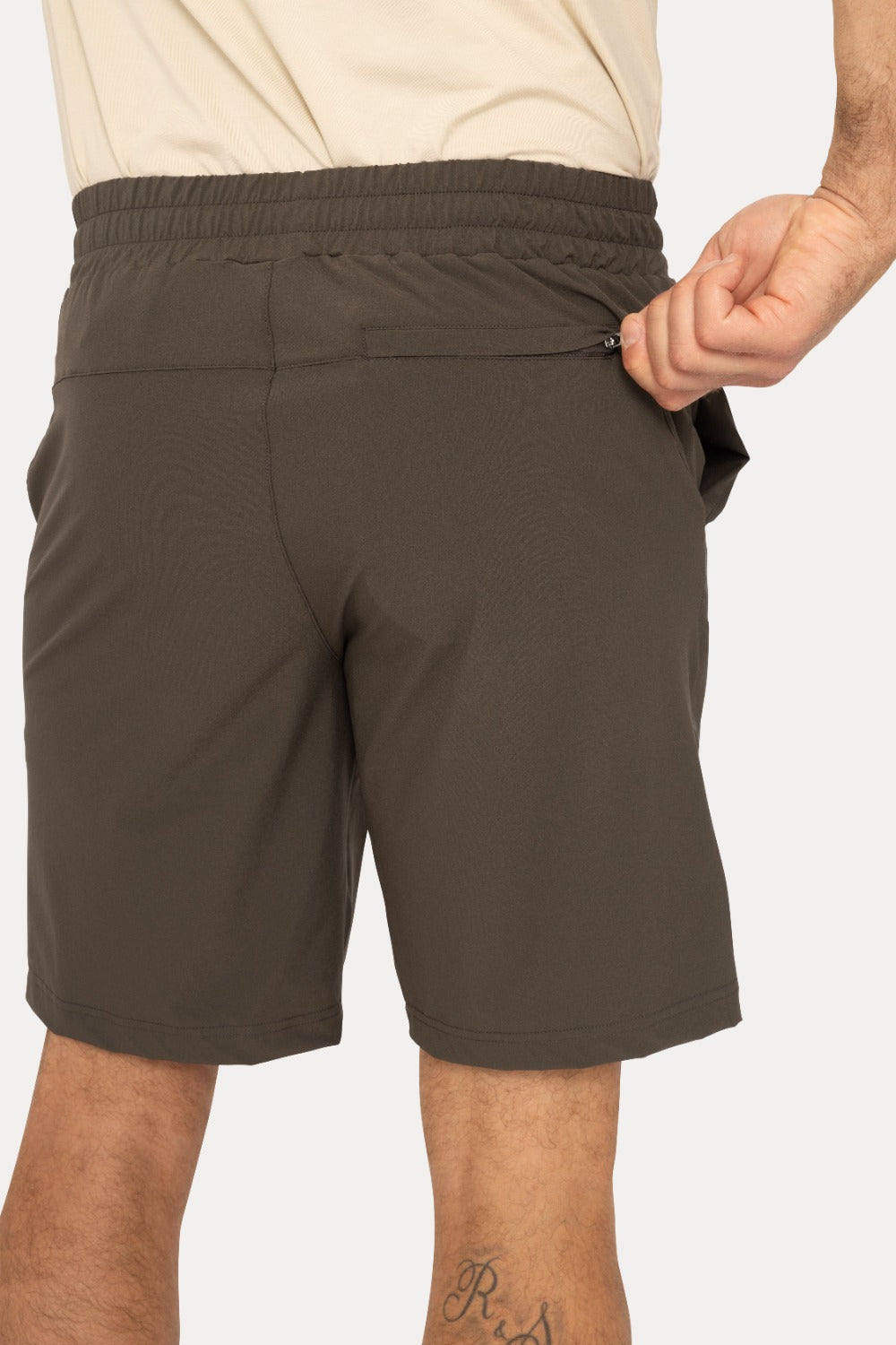 Men's Active Drawstring Shorts With Pockets Black Olive