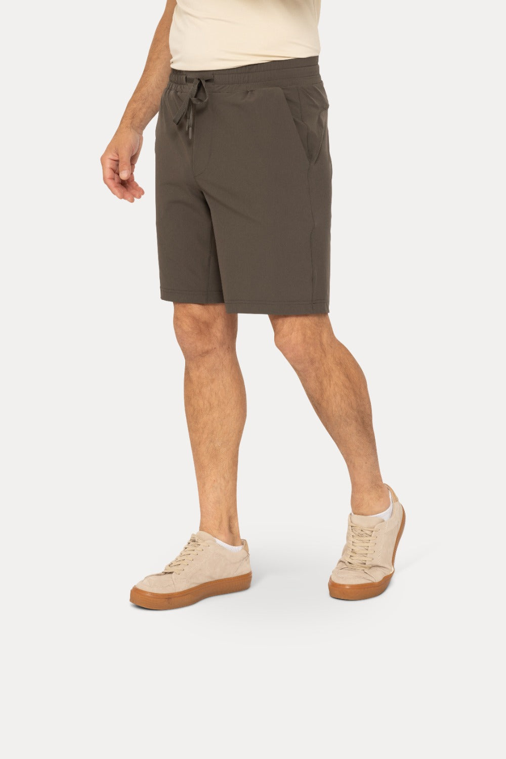 Men's Active Drawstring Shorts With Pockets Black Olive