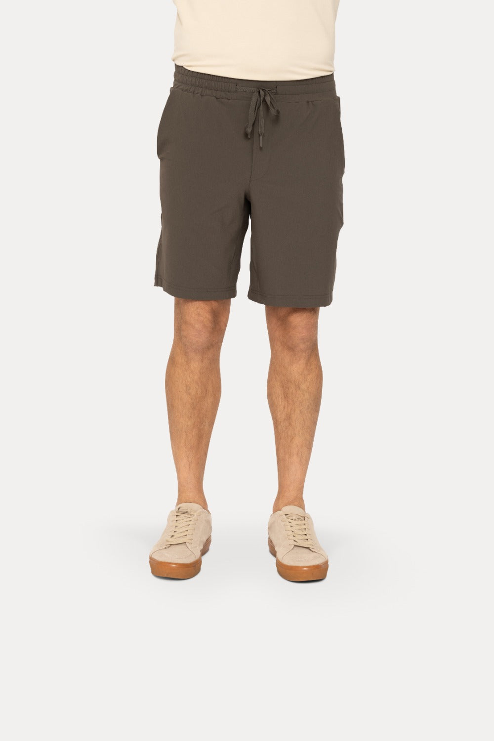 Men's Active Drawstring Shorts With Pockets Black Olive